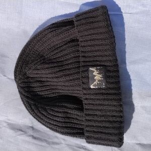 Ribbed Beanie Super Soft Dark Forrest Green w/ Forest Scene